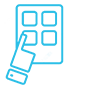 icon-3 A hand selecting a shape on a phone icon